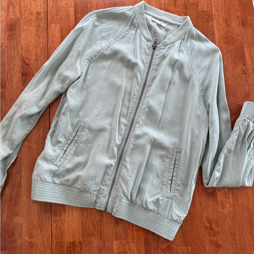 Maurices Women's Light Green Bomber Jacket